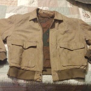 vintage U2 Wear Me Out leather bomber flight jacket.